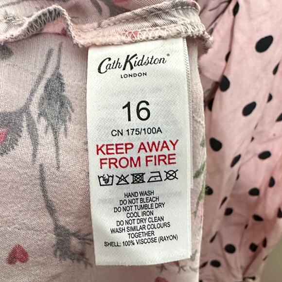 CATH KIDSTON Forever Button-Through Tea Maxi Dress Pale Pink Floral {3Q7} - Picture 9 of 9